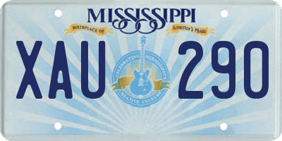 MS license plate XAU290