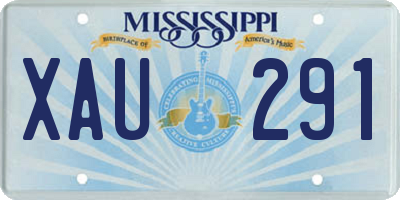 MS license plate XAU291