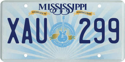 MS license plate XAU299