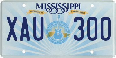 MS license plate XAU300