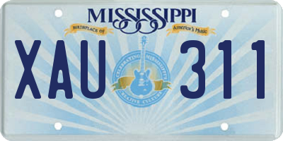 MS license plate XAU311