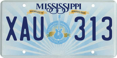 MS license plate XAU313