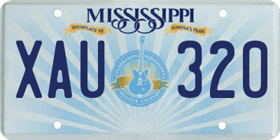 MS license plate XAU320