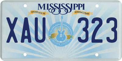 MS license plate XAU323