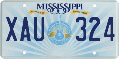 MS license plate XAU324