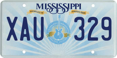 MS license plate XAU329
