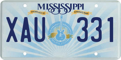 MS license plate XAU331