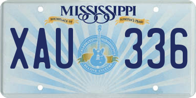 MS license plate XAU336