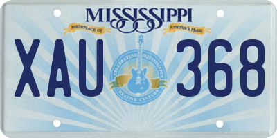 MS license plate XAU368