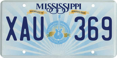 MS license plate XAU369