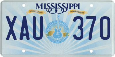MS license plate XAU370