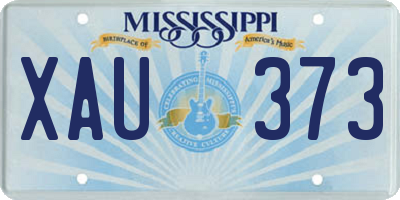MS license plate XAU373