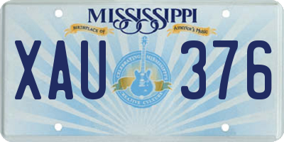 MS license plate XAU376