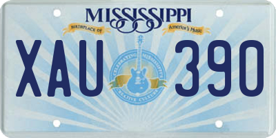 MS license plate XAU390