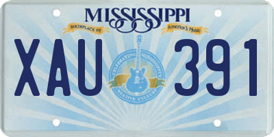 MS license plate XAU391