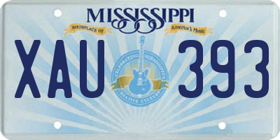 MS license plate XAU393