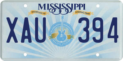 MS license plate XAU394