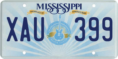 MS license plate XAU399