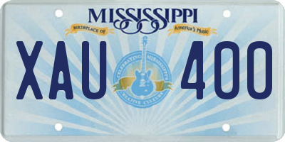 MS license plate XAU400