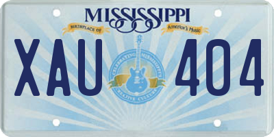 MS license plate XAU404