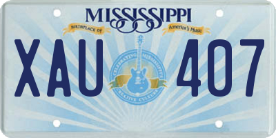 MS license plate XAU407