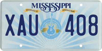 MS license plate XAU408