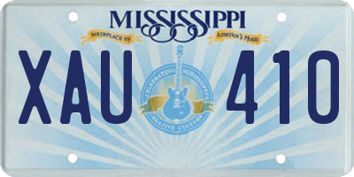 MS license plate XAU410