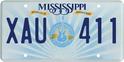 MS license plate XAU411