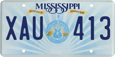 MS license plate XAU413