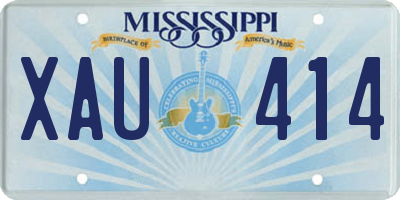 MS license plate XAU414