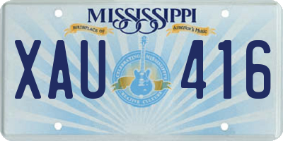 MS license plate XAU416