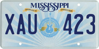 MS license plate XAU423