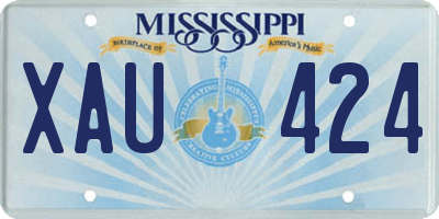 MS license plate XAU424
