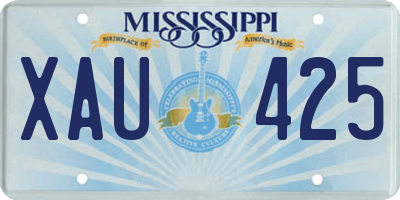 MS license plate XAU425