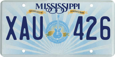 MS license plate XAU426