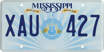 MS license plate XAU427