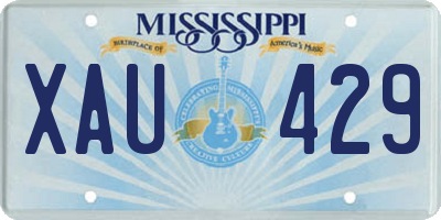 MS license plate XAU429