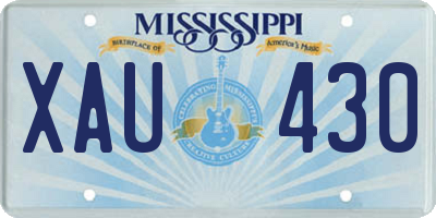 MS license plate XAU430