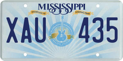 MS license plate XAU435