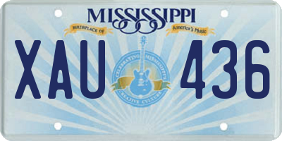 MS license plate XAU436
