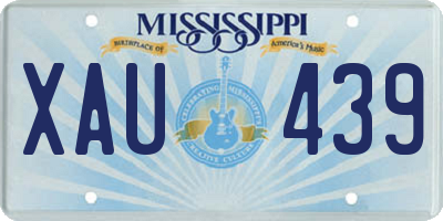 MS license plate XAU439