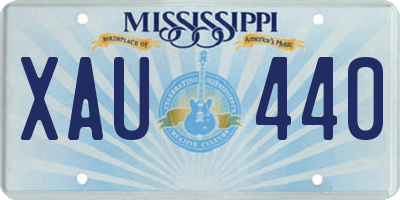 MS license plate XAU440