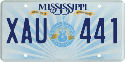 MS license plate XAU441