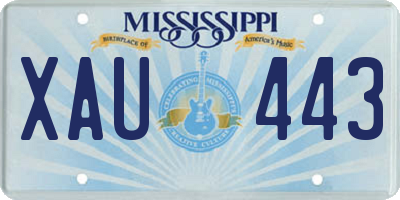MS license plate XAU443