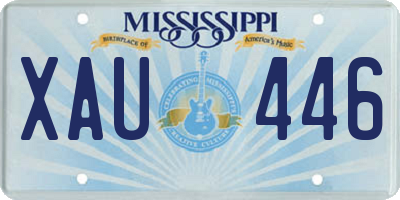 MS license plate XAU446