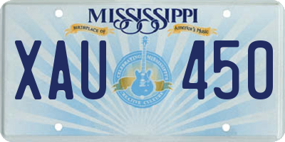 MS license plate XAU450