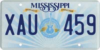 MS license plate XAU459