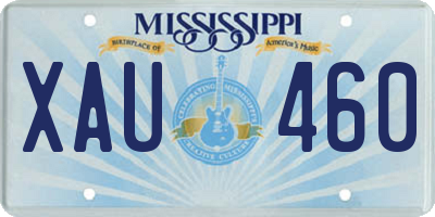 MS license plate XAU460