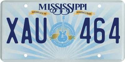 MS license plate XAU464