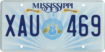 MS license plate XAU469